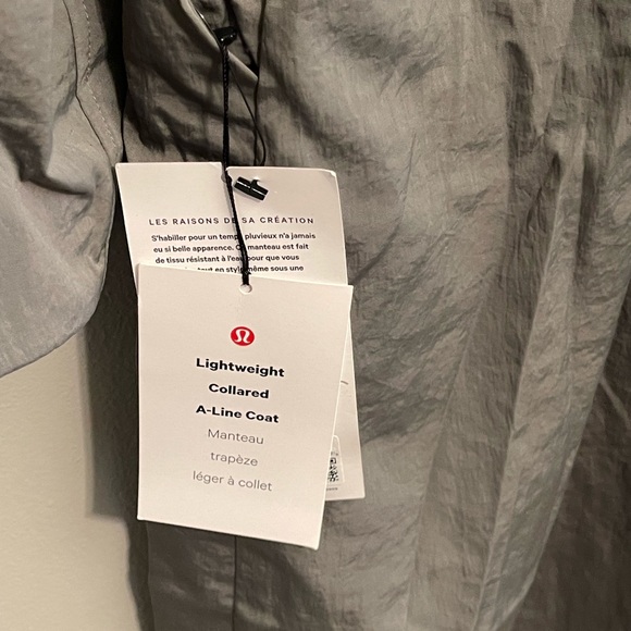 Lululemon Lightweight Collared A-Line Coat 10 Grey Sage Glyde Olive Women Jacket - Picture 5 of 7